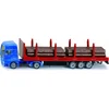 Image de SIKU 1659, Vrachtwagen voor houttransport, 1:87, metaal/kunststof, blauw/rood, incl. boomstammen