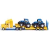 Image de SIKU 1805, Vrachtwagen met New Holland-tractoren, 1:87, metaal/kunststof, geel/blauw, vele functies