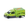 Image de siku 1941, streetscooter BIO bezorgservice, speelgoedbestelbus, 1:50, metaal/kunststof, groen, achterklep kan open, inclusief stickervellen
