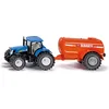 Image de SIKU 1945, New Holland tractor met éénas-drijfvat, schaal 1:50, metaal/kunststof,