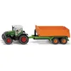Image de SIKU 1989, Fendt tractor met haak liftchassis en mulde, schaal 1:50, metaal/kunststof