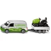 Image de Siku 2005, VW T6 met Lawn Tractor, schaal 1:50; metaal/kunststof