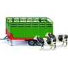 Image de SIKU 2875, veewagen incl. 2 Holstein-koeien, 1:32, metaal/kunststof, groen, vele functies