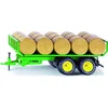 Image de SIKU 2891, Balenwagen, 1:32, metaal/kunststof, groen, incl. 15 ronde balen, compatibel met standaard siku-trekhaken