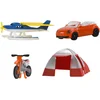 Image de SIKU 6325 vrijetijdsset, bestaande uit cabrio, cross-motorfiets, watervliegtuig en tent, materiaal: metaal/kunststof