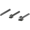 Image de wolfcraft - Verzinkboor set gereedschapsstaal, 3-delig, ronde schacht - 2504000