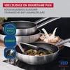Image de Elo 5162426 Koekenpan 24 cm Anti-aanbaklaag Keramische Coating Zonder PFAS, Voor Alle Vuursoorten Inclusief Inductie en Oven, Gezond Koken, Krasbestendig, Geverfd Handvat, Vaatwasmachinebestendig, Aluminium, Zwart