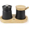 Image de Peugeot Bali Fonte Peper- En Zoutstel 8 cm - Zwart/hout - Gietijzer