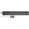 Image de Primera-Tec Comfort Switch Plus 19.500A stekkerdoos met overspanningsbeveiliging 7-voudig zwart 2m H05VV-F 3G1,5 2 permanent, 5 schakelbaar