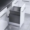 Image de Hailo Triple XL Front afvalsysteem 55 liter donker grijs