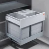Image de Hailo Inbouw Afvalbak - ruimtebesparende Tandem S PLUS - 12/8/8 liter - Grijs