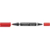 Image de Staedtler Permanent marker - Lumocolor Duo - dubbele punt 0.6mm + 1.5mm - Rood