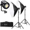 Image de Bresser Fotostudio Set - BR-80SL - 2 x COB LED-Lamp 80W - 2x Octabox 95cm - 2x Lampstatief 200cm - Incl. Tas