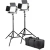 Image de Bresser Fotostudioset - BR-600MB - Set van Twee Lampen + Statief - 36W Bi-Color - Geschikt voor op Locatie
