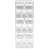Image de Fackelmann 19016 Bak voor 15 ijsblokjes van plastic, ijsblokjesbak 15 holtes, ijsblokjesbak, ijsblokjesvorm, Plastic, Wit, 25,3 x 10 cm