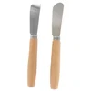 Image de Fackelmann 40908 Set van 2 botermessen, smeerspatels, Hout, Roestvrij staal, 17,3 x 2,1 x 1,3 cm