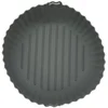 Image de Fackelmann 42683 Ronde siliconen mand, Mal voor heteluchtfriteuse, Mal voor olievrije friteuse, siliconen, grijs, 24,5 x 9,3 cm