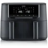 Image de Severin FR 2463 Black Line Dual - Dubbele airfryer - Hetelucht friteuse - Touchscreen - 2x 4 liter - 11 Automatische programma's - Sync cook & finish   Zwart