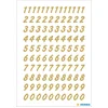Image de Huismerk Herma 4151 Etiket met getallen 0-9 8mm Goud-Transparant