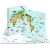 Image de HERMA hoekspanmap 'Dieren Wereldkaart', karton, DIN A3