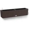 Image de LECHUZA BALCONERA Cottage 80 - Plantenbak - met uitneembare binnenbak - met bewateringssysteem - ALL-IN-ONE set met LECHUZA-PON - mokka
