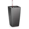Image de LECHUZA MAXI-CUBI - Premium tafelpot - Plantenbak - met uitneembare binnenbak - met bewateringssysteem - ALL-IN-ONE set met LECHUZA-PON - antraciet metallic