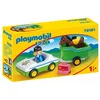 Image de PLAYMOBIL 1.2.3 Wagen met paardentrailer - 70181