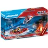 Image de PLAYMOBIL City Action Brandweermissie met helikopter en boot - 70335