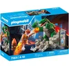 Image de PLAYMOBIL | Helden | Helden- Showdown met de reuzenhagedis | Speelgoed vanaf 4 jaar | Cadeau voor kinderen | Spannende actieset | Met beweegbare reuzenhagedis en breekbare muur | 71831