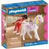 Image de Playmobil Horses speelgoedset voltige paardensport 72134 kunststof.