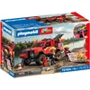 Image de Playmobil City Action brandweer pick-up terreinwagen met watersproeifunctie.