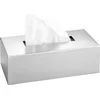 Image de WENKO Box voor tissues RVS mat 25x12x8cm - Tissuebox roestvrijstaal - Tissuehouder - Zakdoekendoos - Tissuedoos staand of wandbevestigd, met bodem
