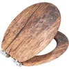 Image de WENKO WC bril Rustic hout decor - MDF FSC gecertificeerd - Easy-Close softclose sluiting - Fix-Clip bevestiging afklikbaar - Toiletbril houtdecor - Toiletzitting met houtprint