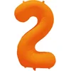 Image de Riethmüller - Folieballon cijfer 2 - neon oranje - 86 cm