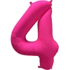 Image de Folieballon cijfer 4 - Neon Roze - 86 cm