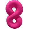 Image de Folieballon cijfer 8 - Neon Roze - 86 cm