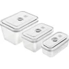 Image de Zwilling Fresh & Save Vacuüm vershoudbakjes - Opbergdozen - 3-delige set - S 200ml - M 750ml - L 1600ml - Glas