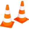 Image de Klein Toys pylonenset - 10 stuks - 13x13x23.5 cm - draagt bij aan verkeerseducatie - oranje wit
