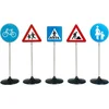 Image de Klein Toys 5-delige verkeersbordenset - 70 cm hoogte - soorten borden: fietspad, alleen voor voetgangers, werkplaats, voetgangersoversteekplaats en opgelet kinderen - multicolor