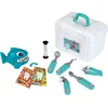 Image de Klein Toys tandartskoffer - incl. speelgoedinstrumenten en oefenhaai met tanden die dringend moeten worden behandeld - blauw wit