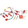 Image de Klein Toys transparante artsenkoffer - incl. speelgoedinstrumenten - 27,5x9,5x23,5 cm - rood