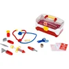 Image de Klein Toys transparante artsenkoffer - incl. speelgoedinstrumenten - 27x16,5x15,5 cm - rood