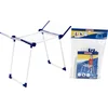 Image de Klein Toys Leifheit droogrek - inklapbaar - 63x27x50 cm - ruimte voor poppenkleertjes of nat pluche speelgoed - blauw wit