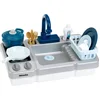 Image de Klein Toys Miele speelgoed spoelbak met waterfunctie en kookplaat - blauw grijs