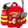 Image de Klein Toys brandweerrugzak - 28x25x8,5 cm - incl. accessoires, verstelbare riemen en een grote opening voor het makkelijk pakken en opbergen - rood geel