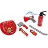 Image de Klein Toys 7-delige brandweerset - brandblusser, zaklamp, koevoet, bijl, helm, mobiele telefoon, megafoon - incl. 0,5 L watertank - rood grijs