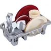 Image de Klein Toys - afwasrek - incl. inschuifrails, bestekset, eetservies en koffieservies - grijs rood