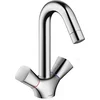 Image de hansgrohe logis wastafelkraan 180 met waste chroom 71222000