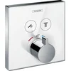 Image de Hansgrohe ShowerSelect Glass afbouwdeel voor inbouw thermostaat met omstel voor 2 douchefuncties wit/chroom