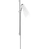 Image de Hansgrohe Crometta Doucheset - 1jet - ecosmart - met Unica - glijstang 90 cm wit/chroom - wit chroom